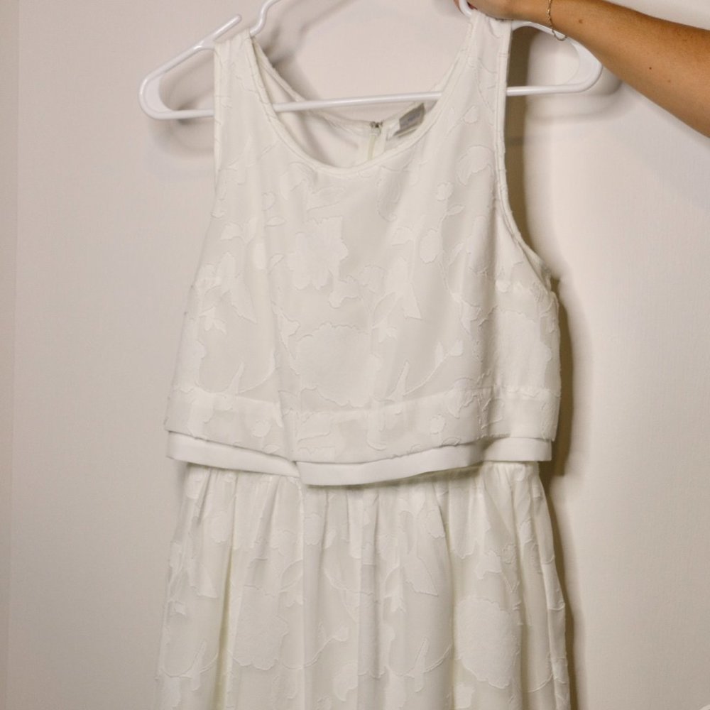 LC Lauren Conrad Disney Cinderella White Two Tier Dress